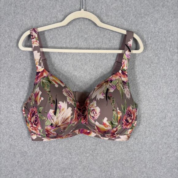 Cacique Bra 42DDD Full Coverage Underwire Lightly Lined Mesh Brown Neutrals - Picture 1 of 10